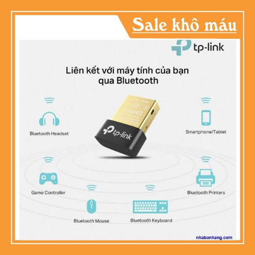 USB Bluetooth Tplink U400, Thiết bị kết nối Bluetooth 4.0 qua cổng usb, Hàng chính hãng BH 2 năm