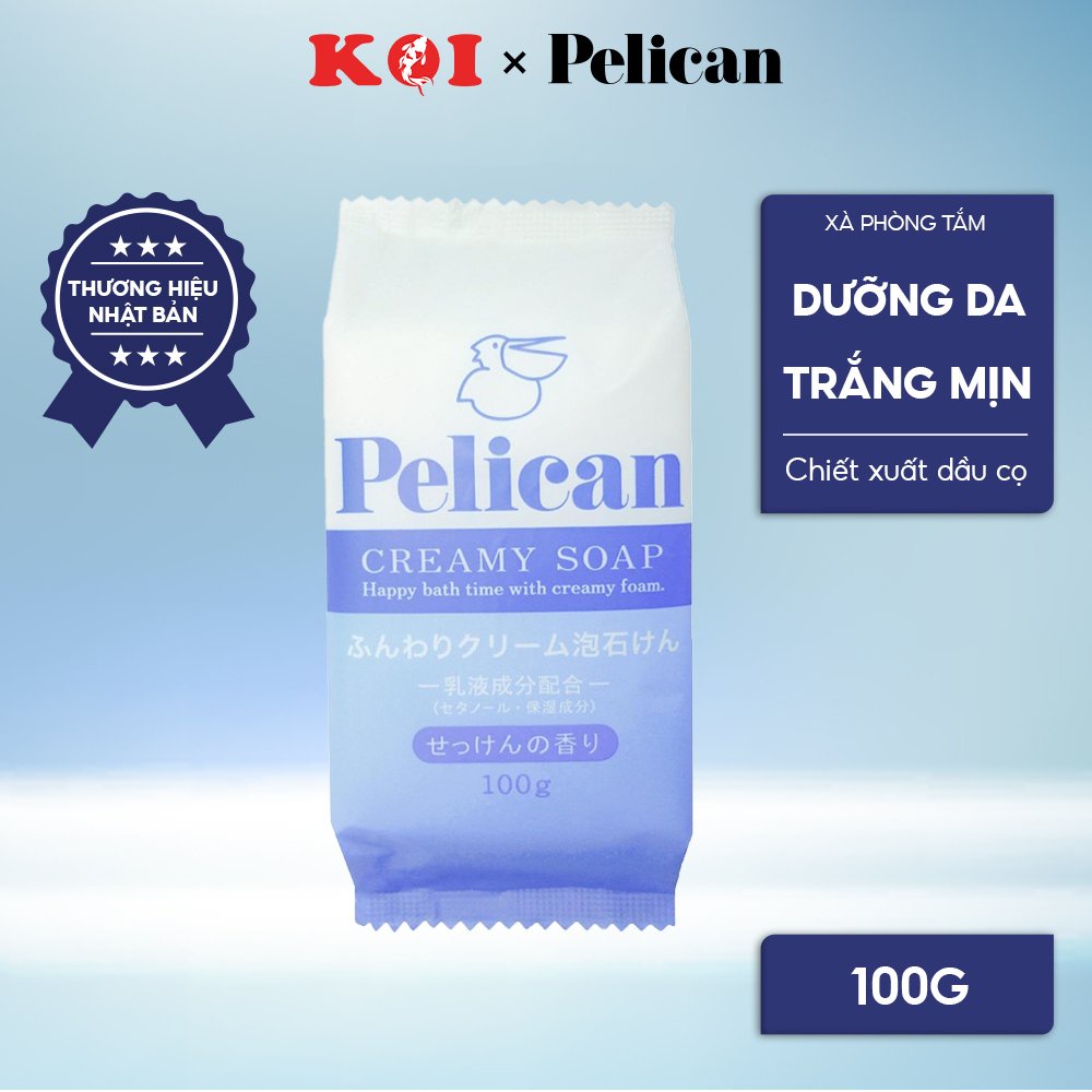 Xà phòng tắm chiết xuất dầu cọ Pelican Creamy Soap 100g