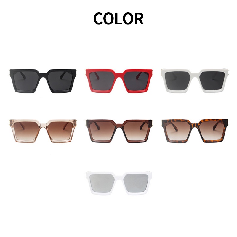 Kính mát gọng dáng vuông lớn chống tia UV kiểu dáng thời trang phong cách Hàn Quốc cho nam và nữ