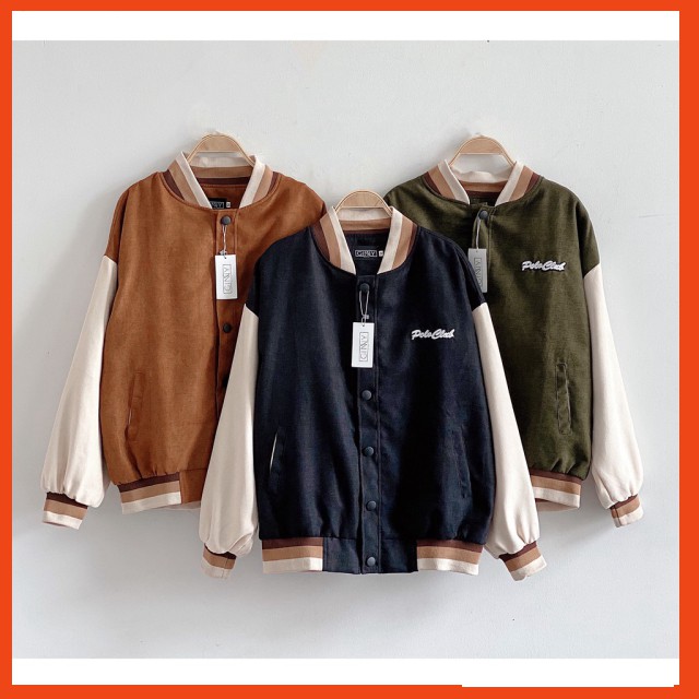 Áo Khoác Nhung Bomber Poloclub | Bomber Da Lộn 2 lớp | Chất Đẹp | HotTrend 2021 | BigBuy360 - bigbuy360.vn