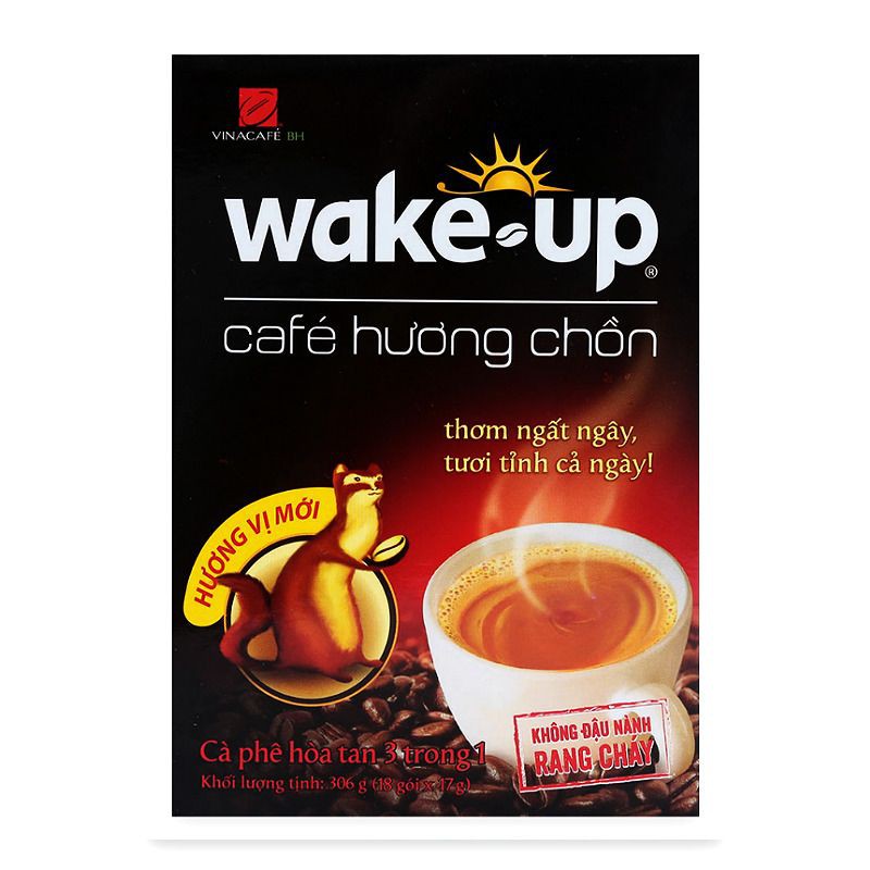 Cà Phê Hòa Tan Wake Up Hương Chồn 306G (18 Gói)