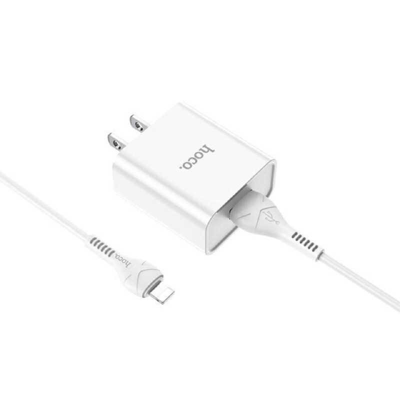 Bộ sạc nhanh Hoco C81 cổng 1 cổng USB 2.1A có 2 dòng chân lightning và micro - Bộ cốc sạc Hoco C81 nhỏ gọn