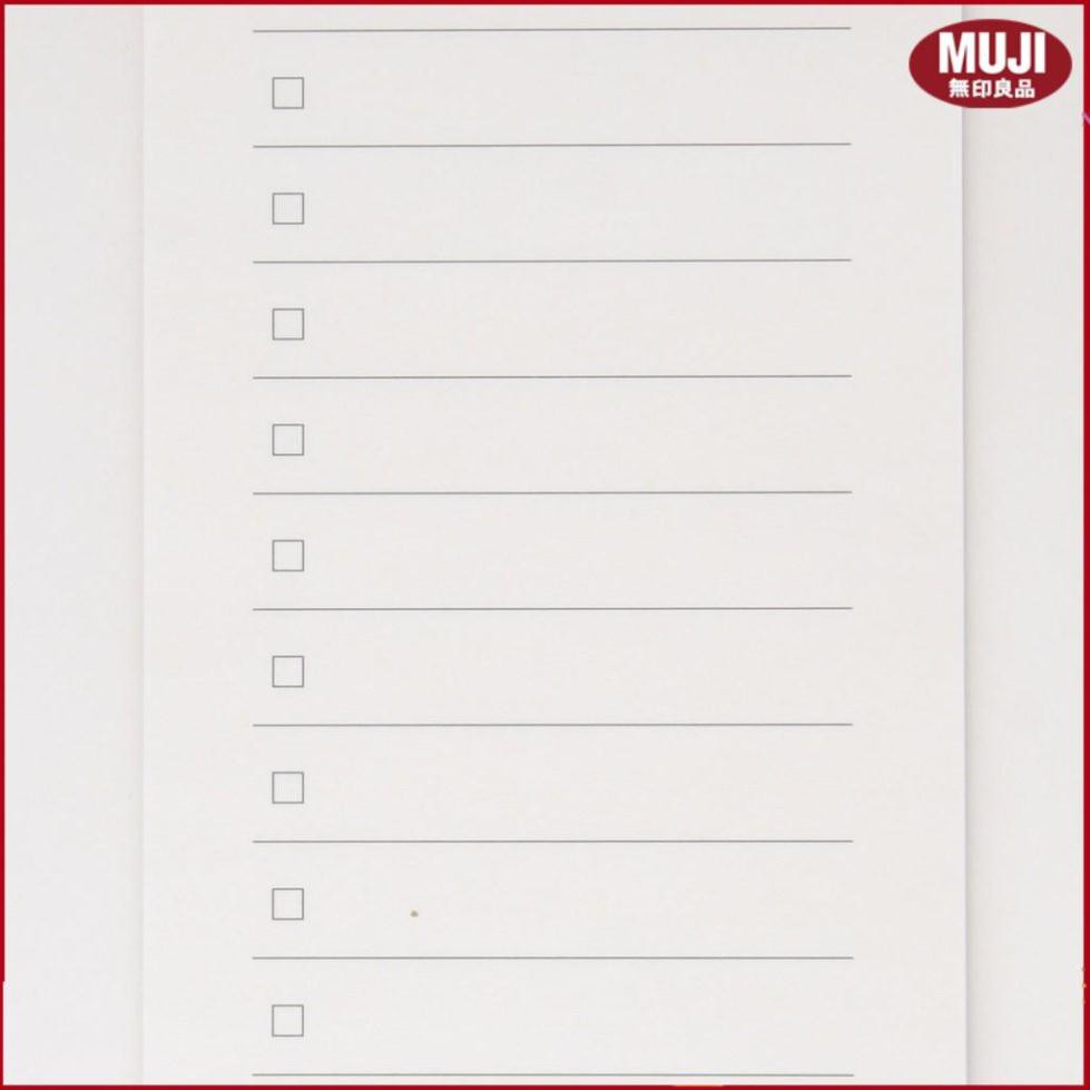 ( MUJI NHẬT BẢN ) SỔ GHI CHÚ CHECKLIST 40 TỜ