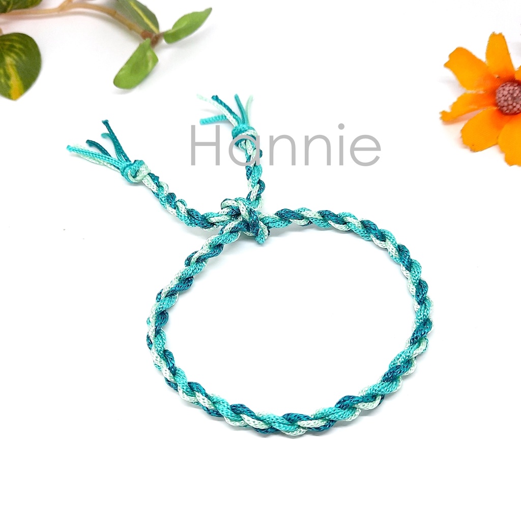 (Tay/Chân) Vòng chỉ tình bạn màu xanh - Vòng đeo nam nữ chống thấm nước waterproof - Friendship Bracelet handmade