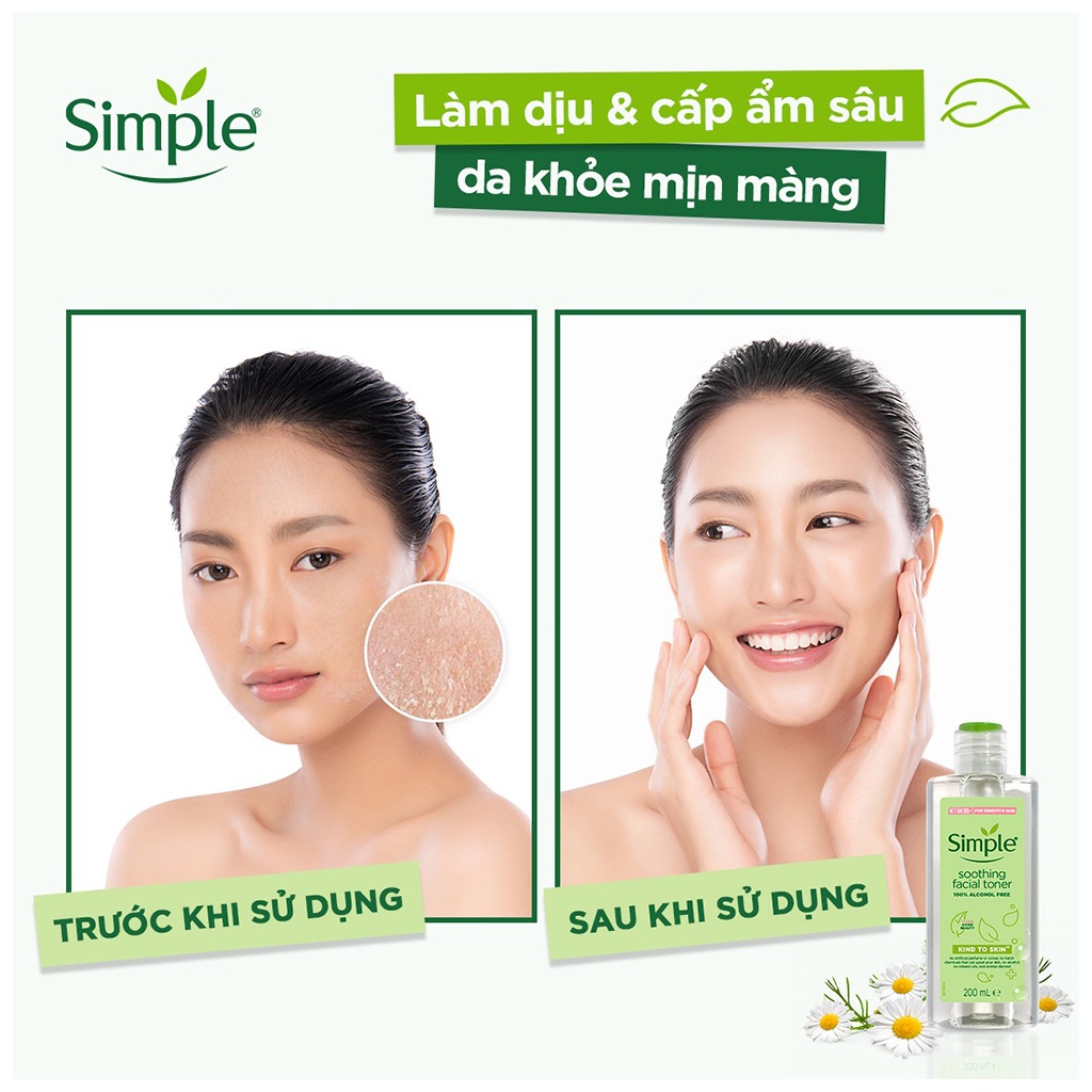 Combo Simple dưỡng da dịu nhẹ - HKT Shop