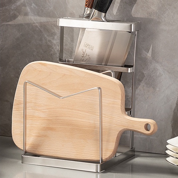 Kệ để dao thớt đa năng Giá treo nắp nồi inox 304 bền chắc không gỉ sét Dụng cụ nhà bếp Kệ để nắp vung dán tường GTH