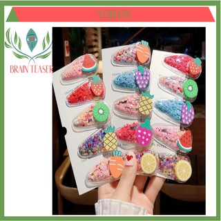 [Kẹp Xinh] VỈ SÉT 5 KẸP TÓC HOA QUẢ SIÊU YÊU MẪU MỚI