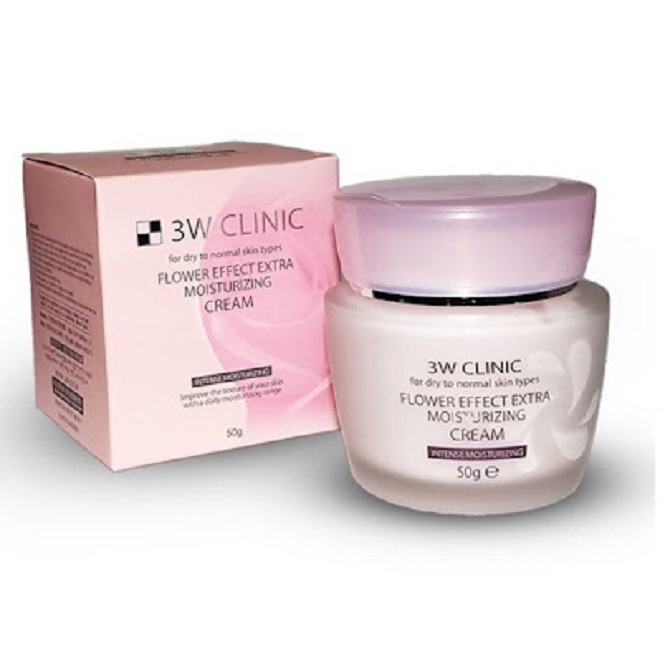 Kem dưỡng ẩm, dưỡng trắng da chiết xuất từ Hoa Hồng 3W Clinic Hàn Quốc 50ml (VO HỒNG) - HÀNG CHÍNH HÃNG