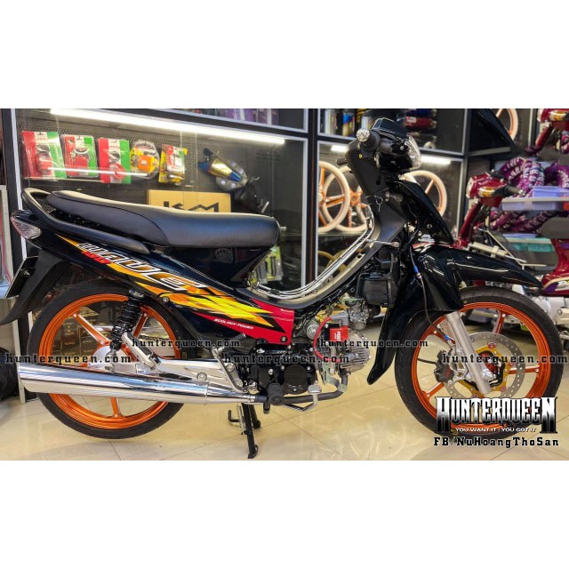 Tem rời dán xe WAVE nhỏ 110. Họa tiết bắt mắt rực rỡ. Decal bền đẹp không bay màu