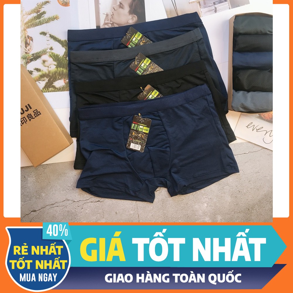 Quần lót nam  Hộp 5 chiếc Quần Dáng Đùi Thông Hơi Lỗ Nhỏ Siêu Mát