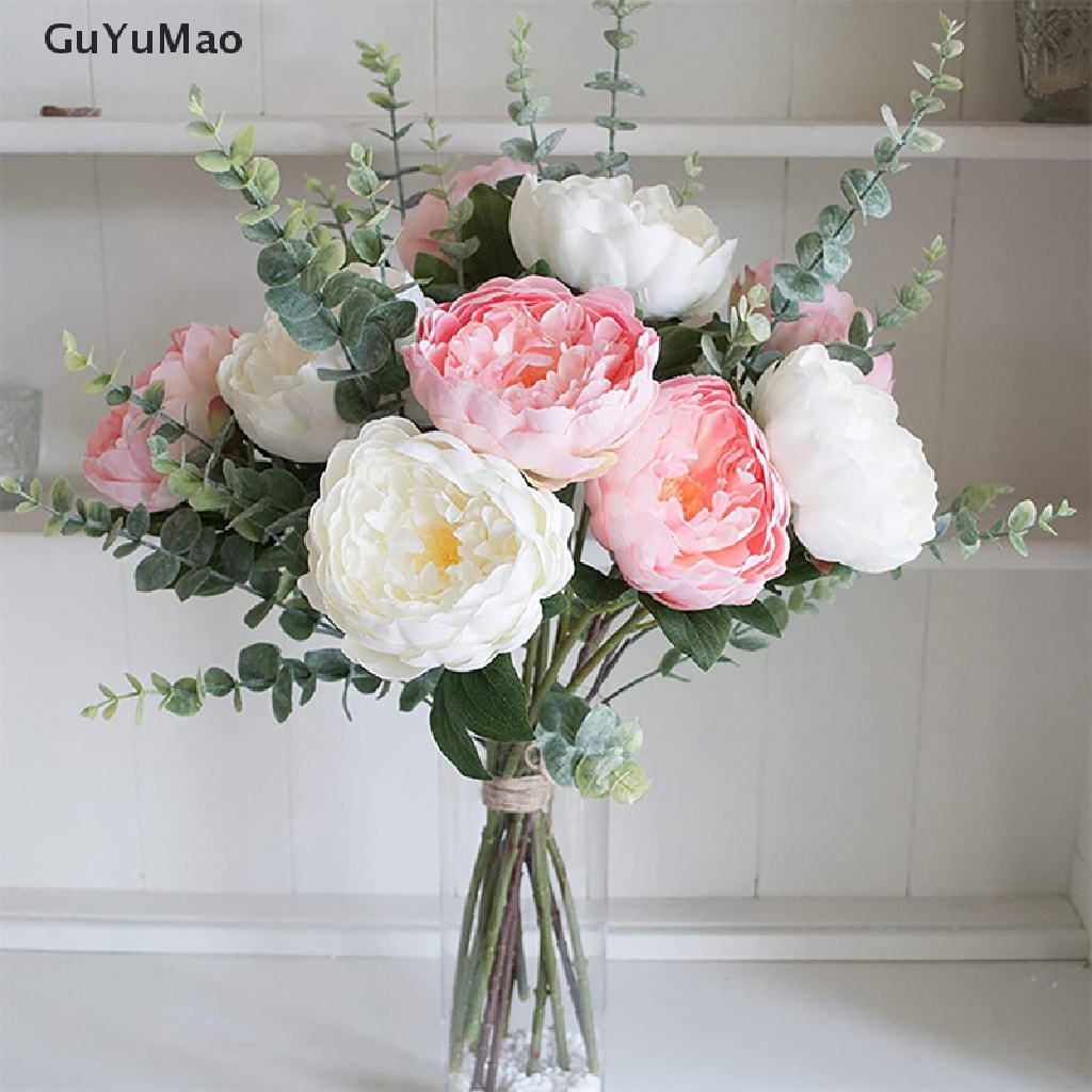 Set 12 cành lá bạch đàn giả trang trí nhà PRTA