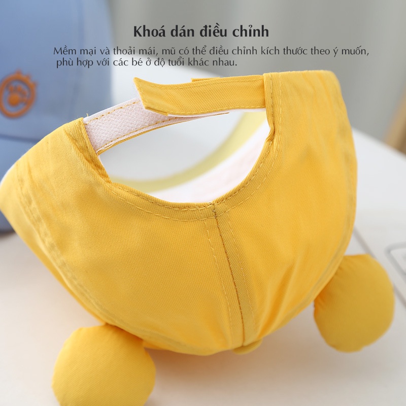 Nón mũ lưỡi trai trẻ em chống nắng 1-3 tuổi, hoạt hình ẾCH dễ thương, chất liệu cao cấp, phong cách Hàn Quốc Poco Home