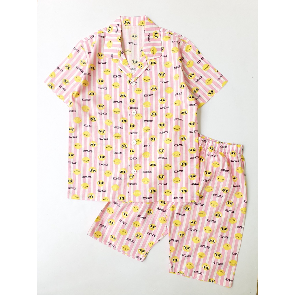 Bộ Pijama xuất Hàn hình mặt cười (18-47kg)