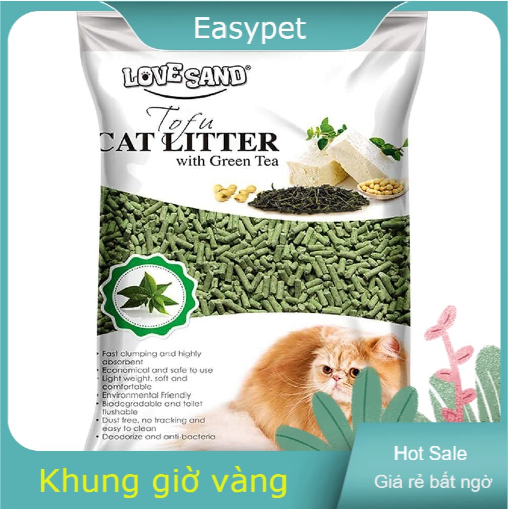 Cát vệ sinh mèo Tofu Cat Litter 6L Đổ được bồn cầu - cát đậu phụ Love sand - shopThức ăn cho mèo PateRoyalCanin