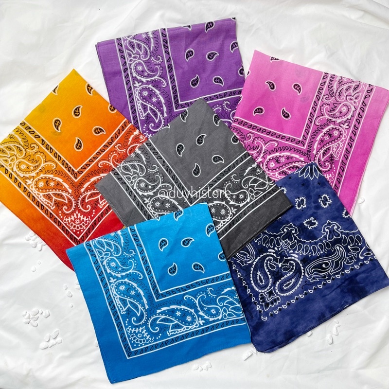 Khăn bandana turban vuông nhiều màu | DUYHI
