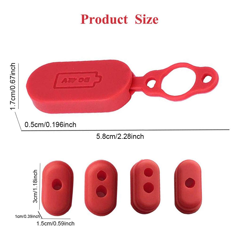 Bộ 5 Vỏ Bọc Cổng Sạc Xe Điện Bằng Silicone Chống Bụi Chống Nước