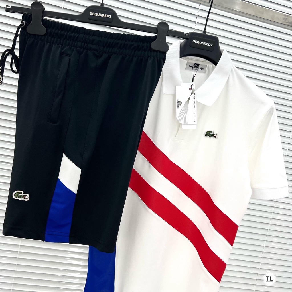 🔥Hot🔥Bộ thể thao Lacoste phối màu thân chéo hot trend New 2022