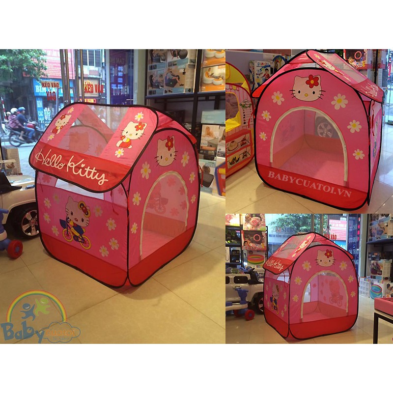 Nhà bóng cho bé Hello Kitty màu đỏ BBTGlobal A999-212