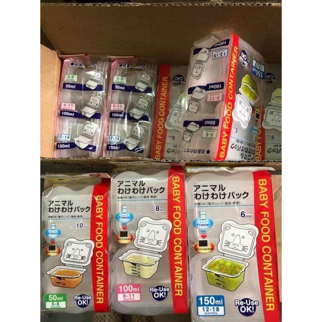 Bộ chia trữ đông đồ ăn richell Nhật