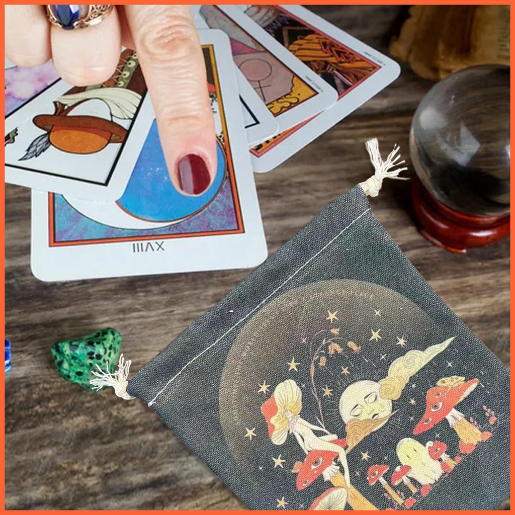 Túi Đựng Bài Tarot &amp; Túi Kẹo In Họa Tiết Nữ Thần Nấm