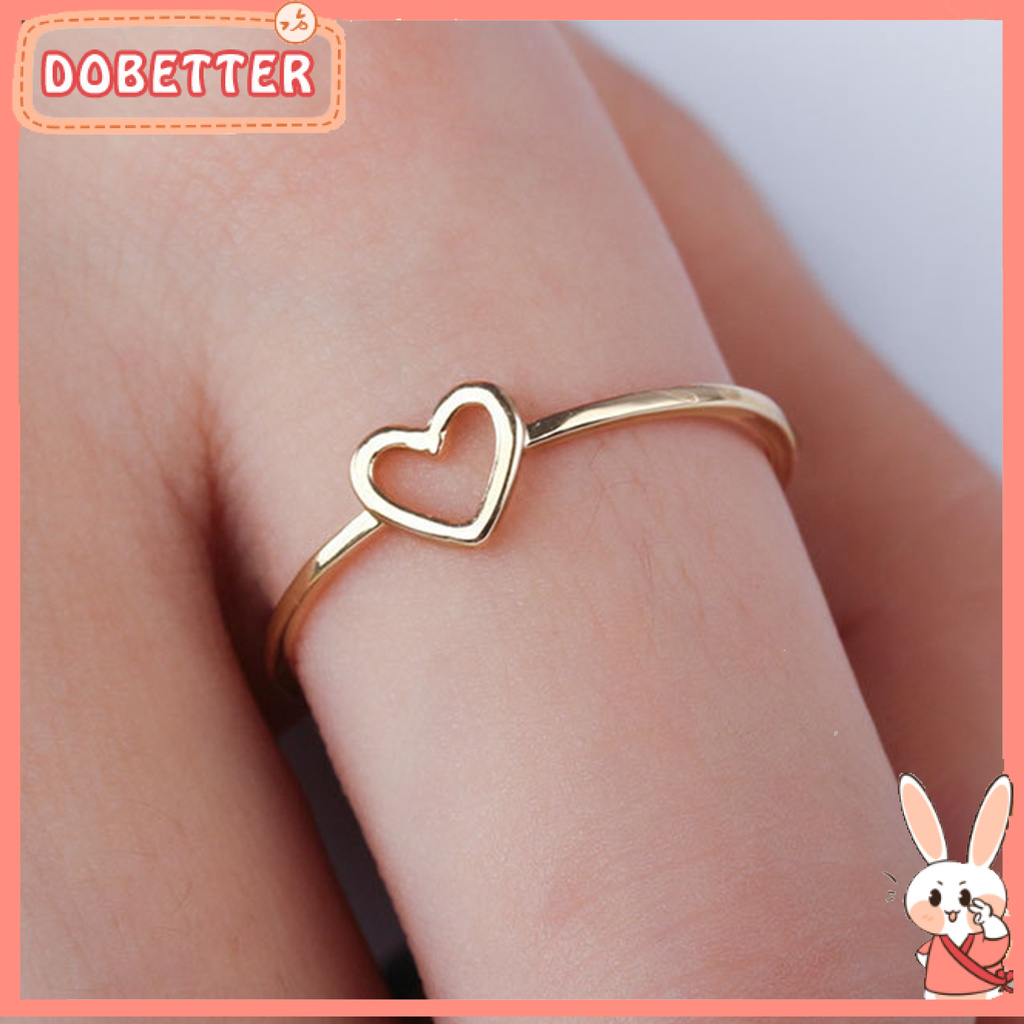Nhẫn Hình Trái Tim Rỗng Thời Trang Cho Phụ Nữ