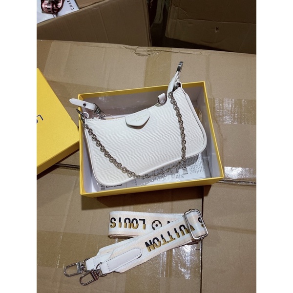 Túi eo vì vân da sần size 22 kèm dây xích + dây vải bản to full hộp