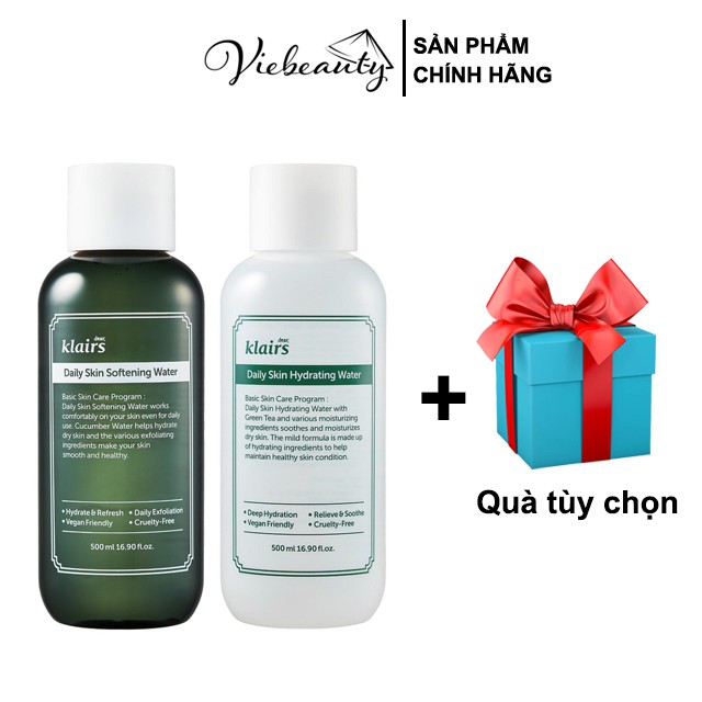 Nước Hoa Hồng Cấp Ẩm Sâu Và Hỗ Trợ Tẩy Tế Bào Chết Klairs Daily Skin Softening and Hydrating Water 500ml - Khongcoson