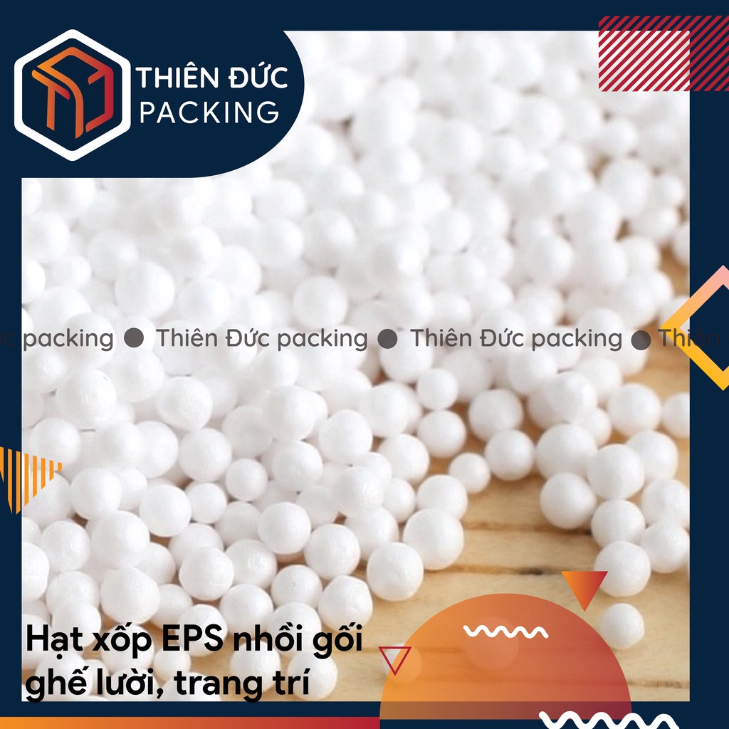 Hạt xốp ghế lười, nhồi gối L 1kg màu trắng cỡ hạt 5mm