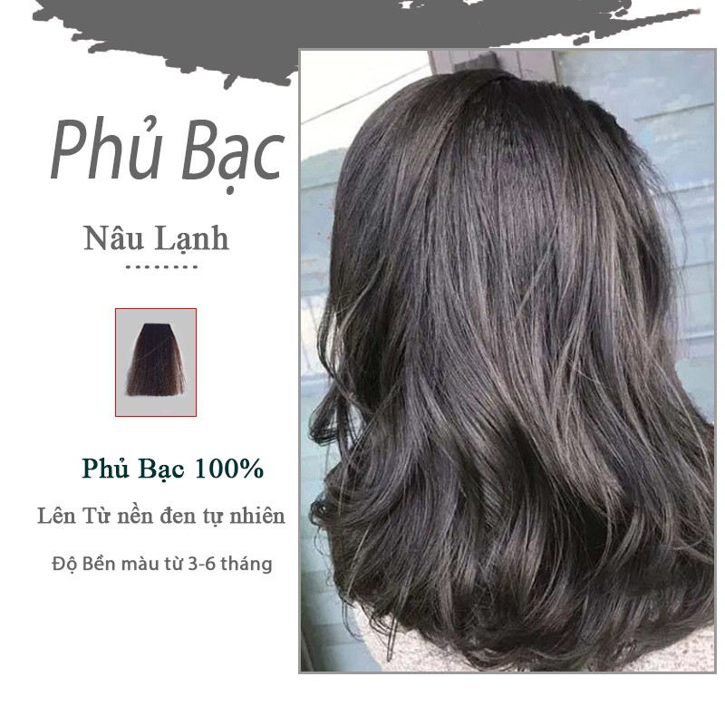 MÀU NHUỘM PHỦ BẠC THỜI TRANG Thuốc nhuộm tóc Phủ Bạc màu thời trang cao cấp