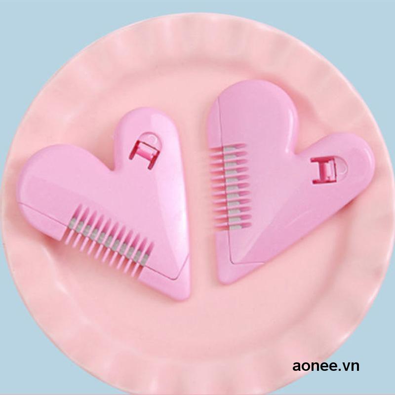 ✨✨ Lược Chải Cắt Mini Hai Mặt Thiết Kế Trái Tim Xinh Xắn