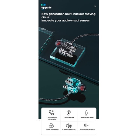 Tai nghe nhét tai âm thanh siêu trầm 6D cho Samsung Xiaomi