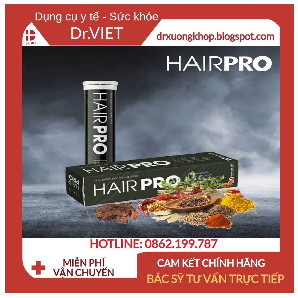 Viên sủi Hair Pro - HỖ TRỢ ĐIỀU TRỊ RỤNG TÓC, HÓI ĐẦU, TÓC BẠC SỚM, TÓC MỌC NHANH - NHANH, AN TOÀN, HIỆU QUẢ