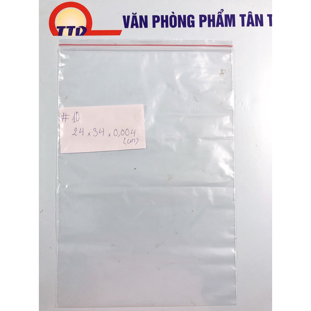 500G Túi Zipper, Túi Miết Trong Suốt Từ Số 00 - Số 12_Loại Dày Đẹp