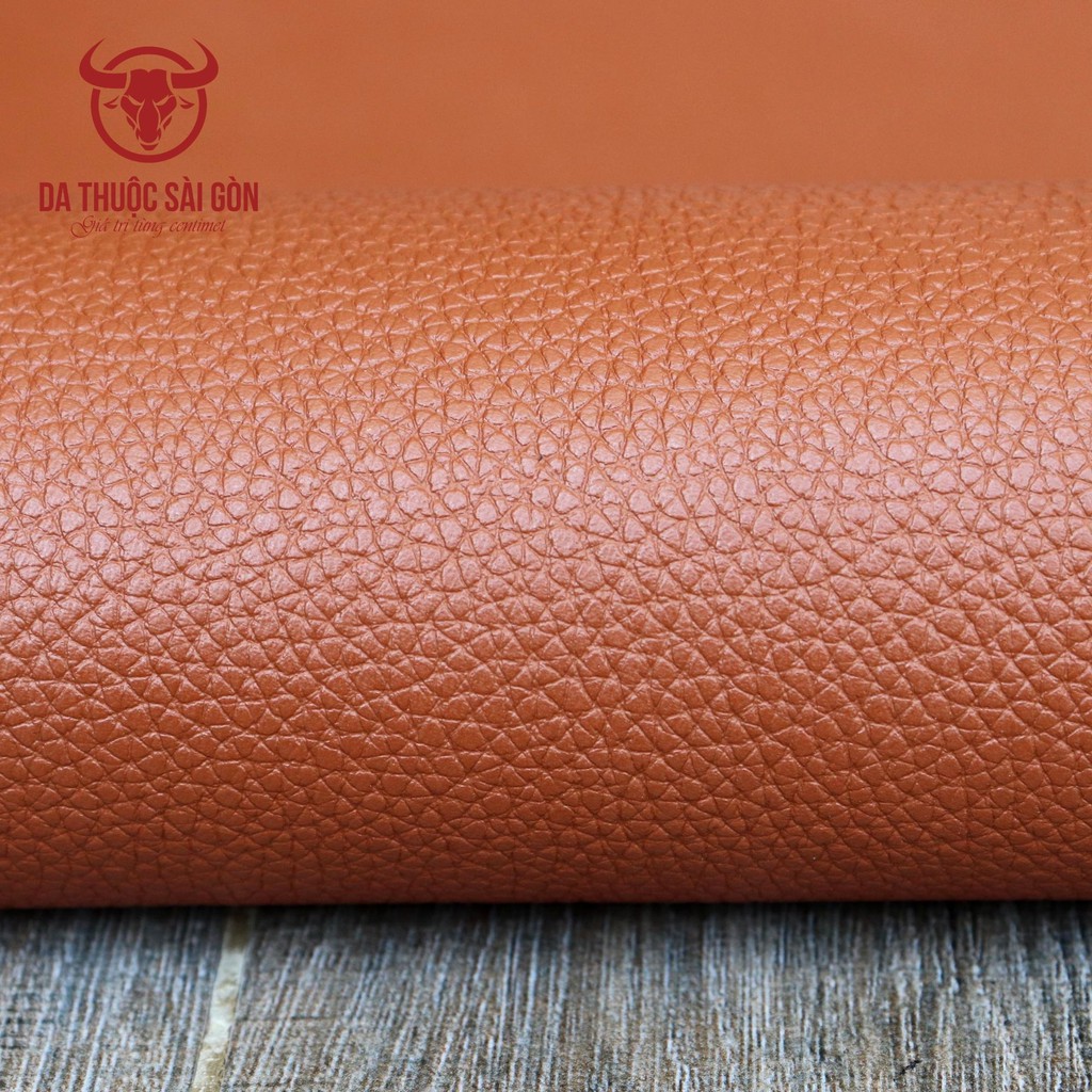 Da Bò Hạt Cao Cấp Thương Hiệu Da Thuộc Sài Gòn Màu Nâu Bò