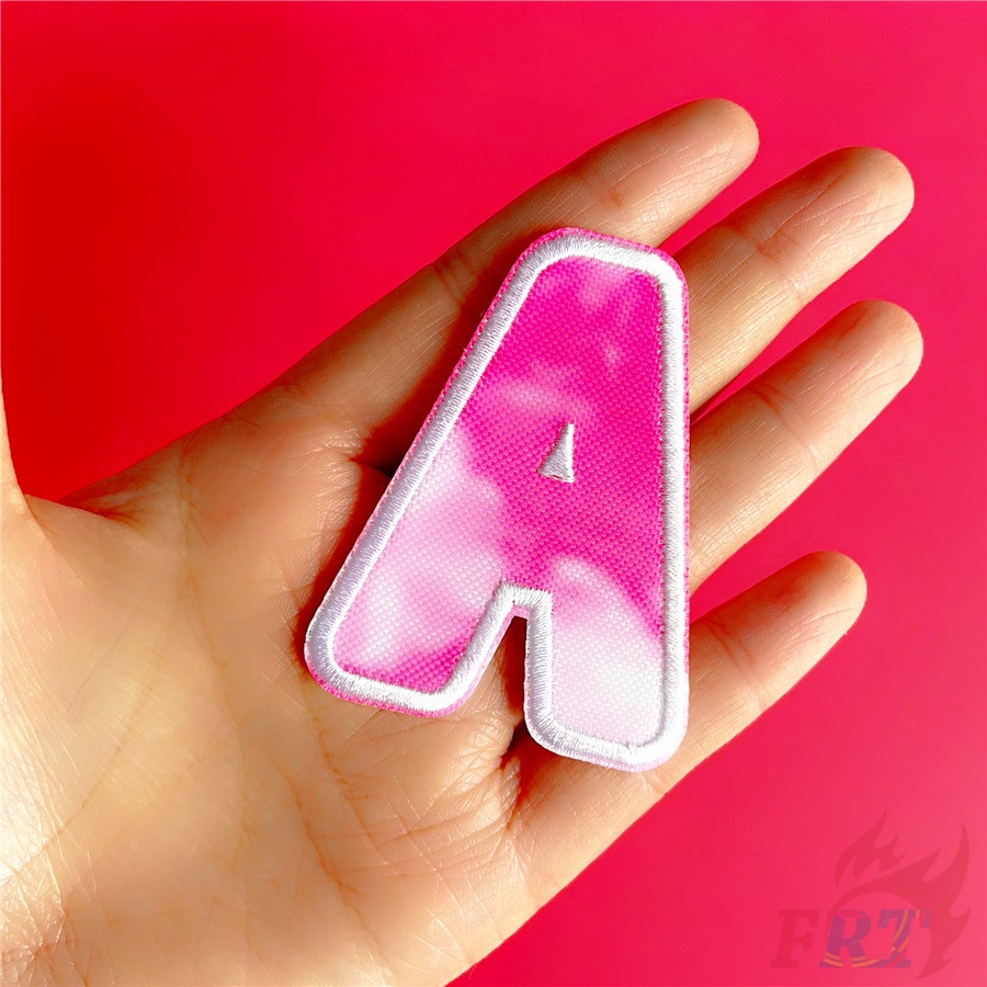 ☸ Sticker Ủi Thêu Chữ Bicolor Tiếng Anh ☸ 1 Sticker Ủi Thêu Hình Huy Hiệu