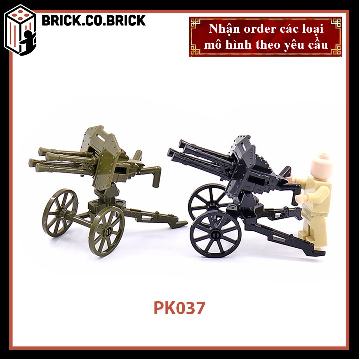 Phụ kiện MOC Army - Vũ Khí Vỉ Súng - Đồ chơi lắp ráp minifig và non-lego mô hình sáng tạo trang trí quân đội - PK037-038