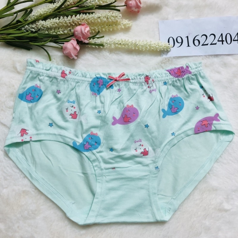 Set 5 Quần lót bé gái đủ size đến 60kg, quần chíp trẻ em cotton mềm mát cao cấp