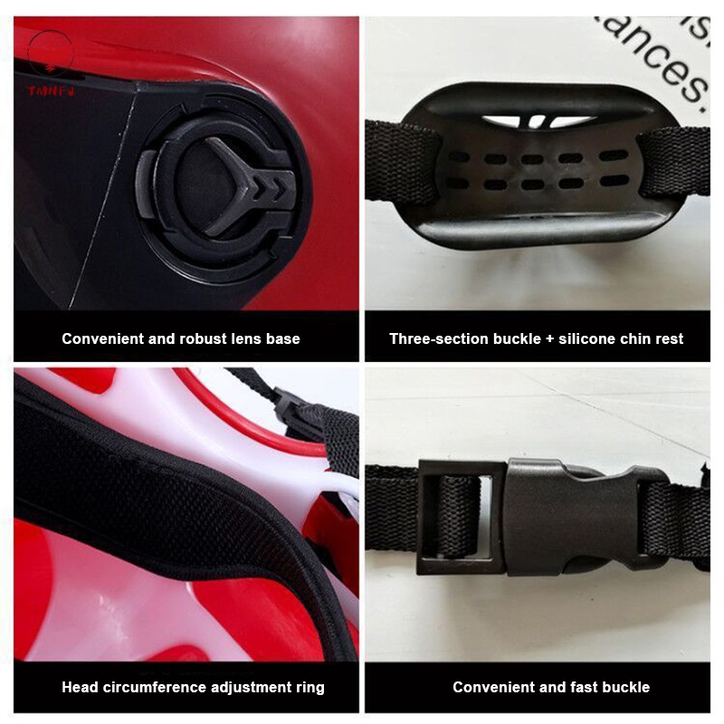 Nón Bảo Hiểm Có Kính Che Nắng Thoáng Khí Tmnfj