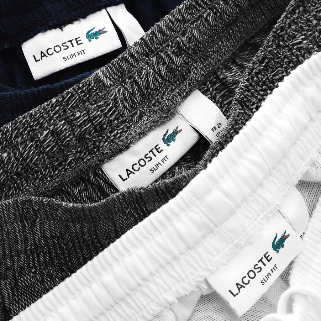 Quần Short Nam LACOSTE LINEN ĐŨI NHẸ MÁT mềm, quần ngố nam chuẩn form cạp chun dây rút Hàng Xuất Xịn Chính Hãng