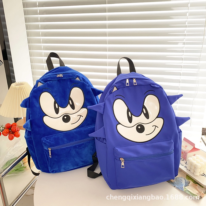 Ba Lô Đi Học Cỡ Lớn In Hoạt Hình Nhím Sonic Dễ Thương Cho Các Cặp Đôi