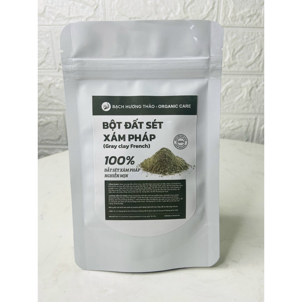 BỘT ĐẤT SÉT XÁM PHÁP   | Bột đất sét nguyên chất làm đẹp chăm sóc da | Bạch Hương Thảo