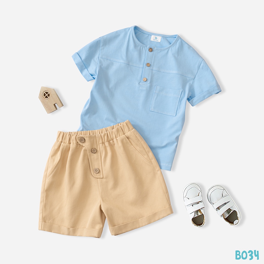 Bộ Đồ Cho Bé Chất Liệu Cotton Thoải Mái Mùa Hè 4 Màu BELLO LAND