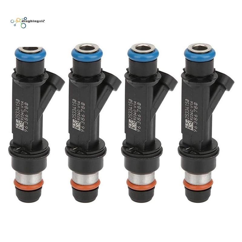 Set 4 Đầu Phun Nhiên Liệu Cho Chevrolet-Aveo 1.6L L4 Pontiac 96386780 25334150 Phụ Kiện Xe FJ720 4G1889