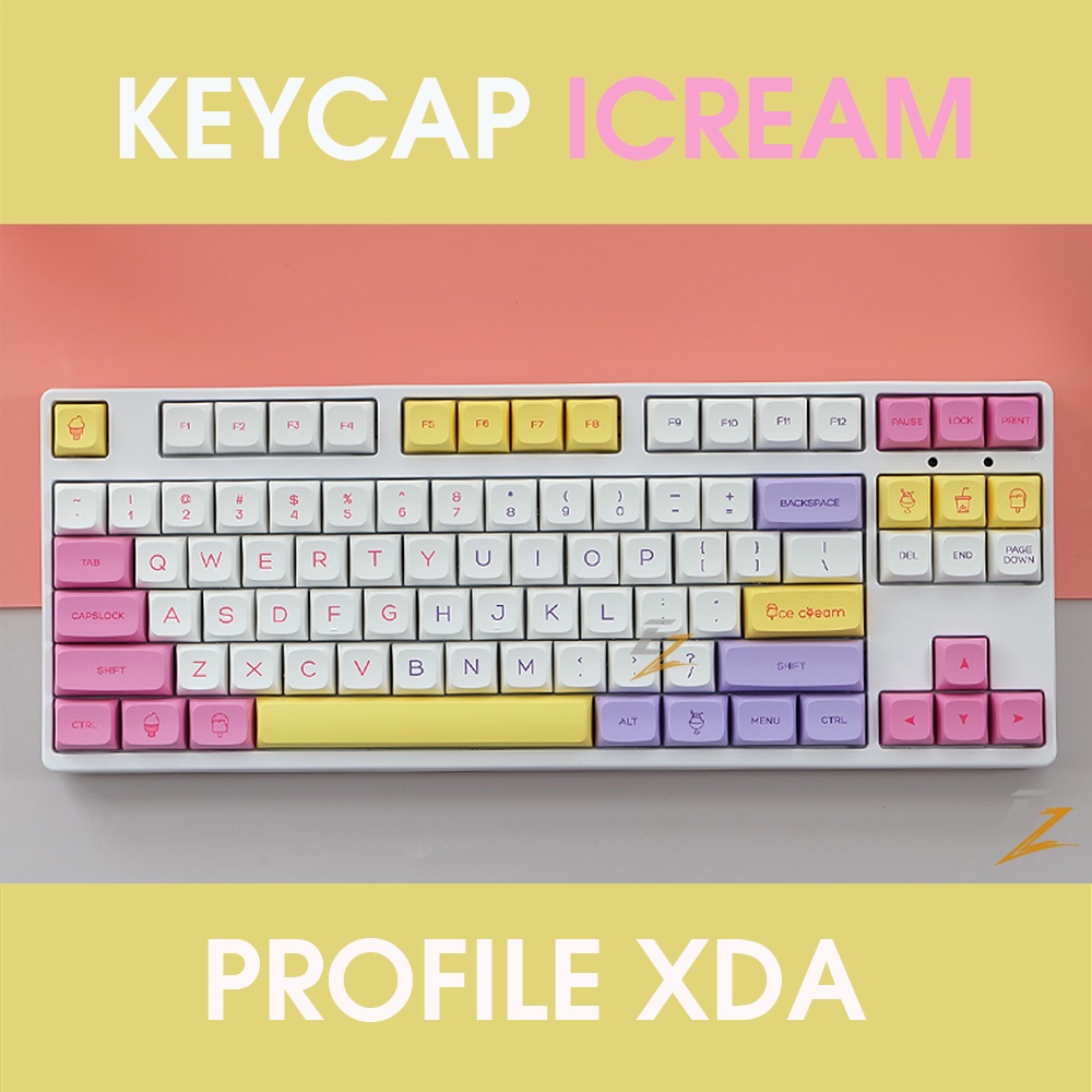 Keycap cho bàn phím Ice Cream Thick PBT XDA Profile 139 Phím | EZPC