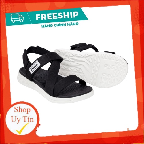 FACOTA giày dép sandal nam, nữ đen đế trắng mang đi chơi đi học NN02