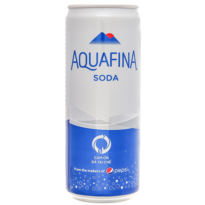 Thùng 24 Lon Nước Giải Khát Có Ga Aquafina Soda 320ml/Lon