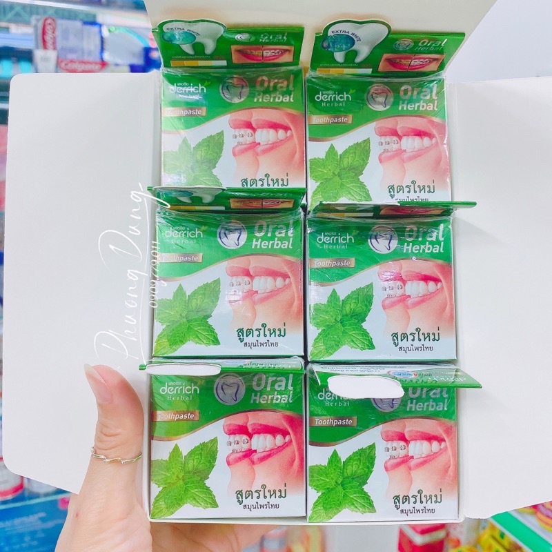 Kem đánh răng niềng răng thảo mộc Thái Lan Derrich herbal Oral làm sạch khử mùi bảo vệ răng nướu