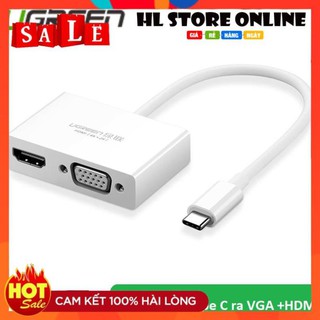 💖 cáp chuyển usb type c to hdmi và vga cao cấp ugreen 30843 - ugreen 30843