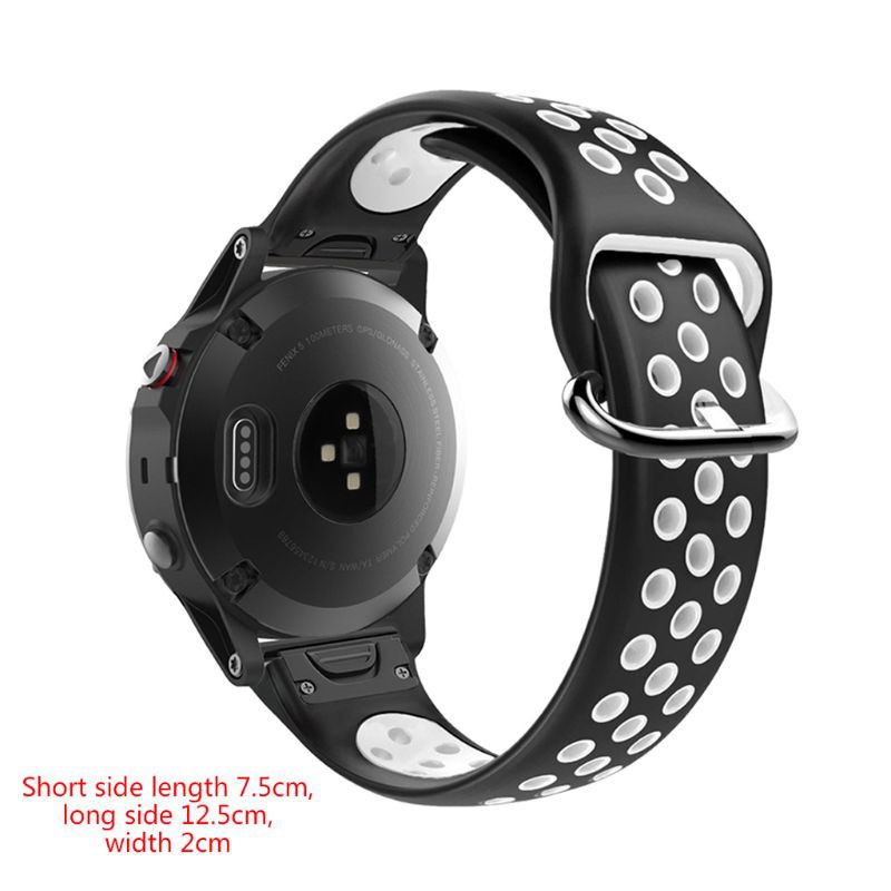 Dây Đeo Thay Thế Bằng Silicon Hai Màu 20mm Cho Đồng Hồ Thông Minh Garmin Fenix 5s / 5s Plus