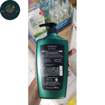 Dầu Gội Nước Hoa Nam Dynik Mát Lạnh Sạch Da Đầu 650g